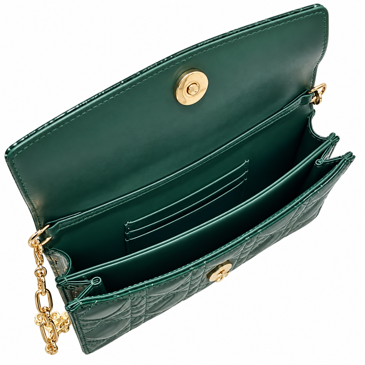Dior Quilted Cannage Slim Crossbody Bag with Adjustable Chain Strap