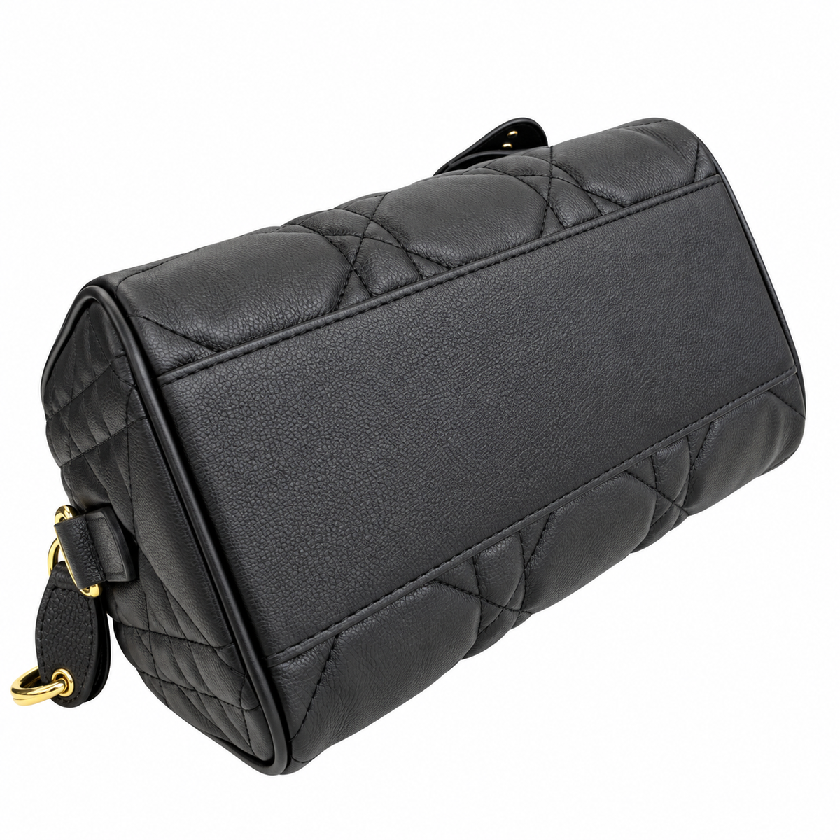 Dior Black Cannage Quilted Boston Bag