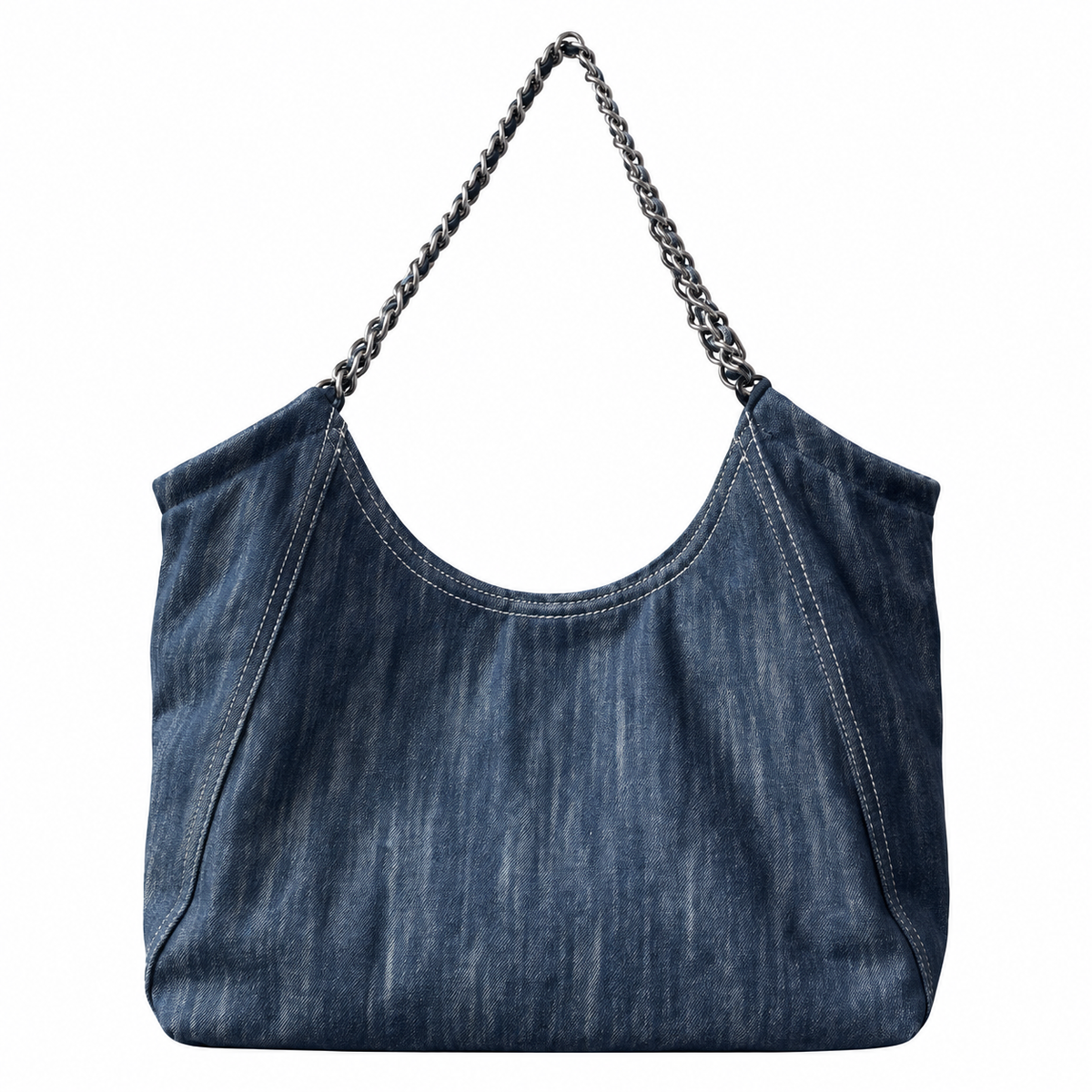 Chanel Navy Denim Large Deauville Shopping Tote