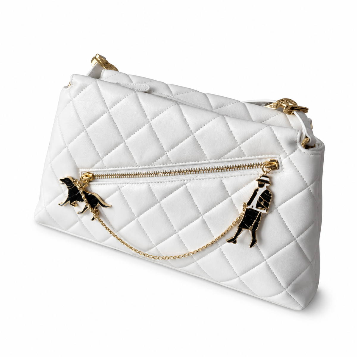 Chanel White Quilted Shoulder Bag