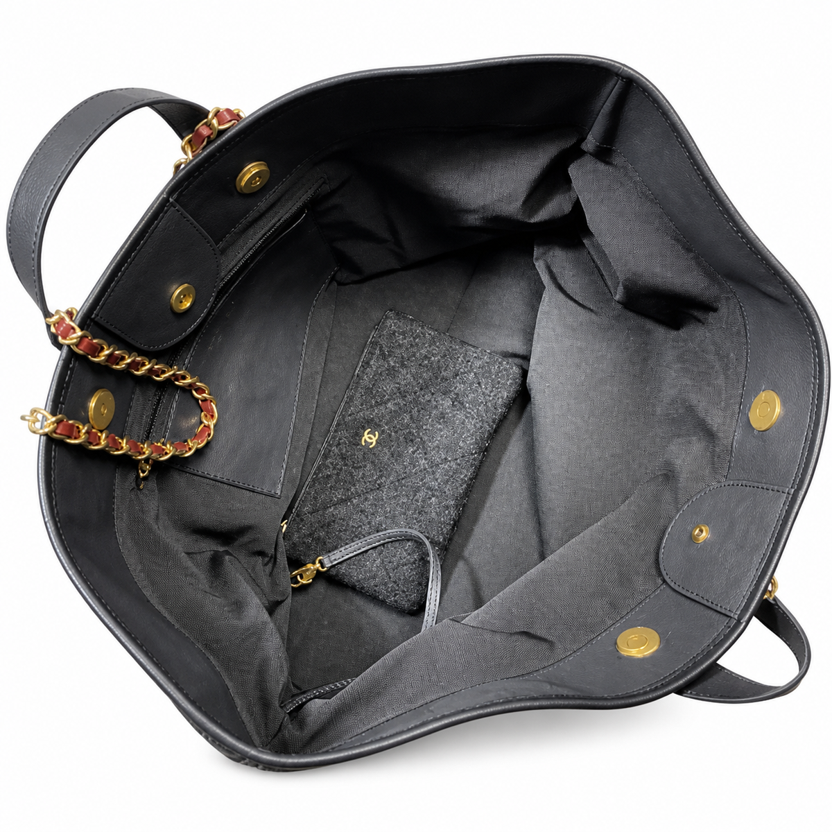 Chanel Black Quilted Tote with Pouch