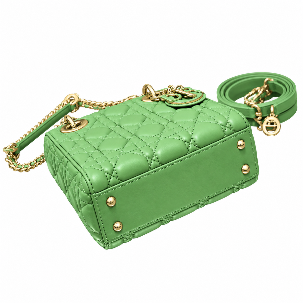 Dior Mini Lady Dior Cannage Bag in Green
