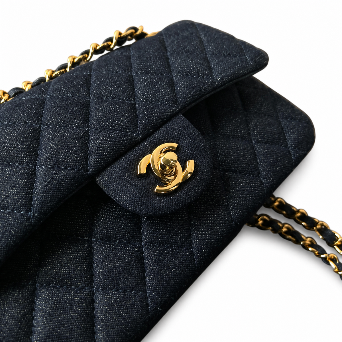 Chanel Dark Blue Quilted Flap Bag
