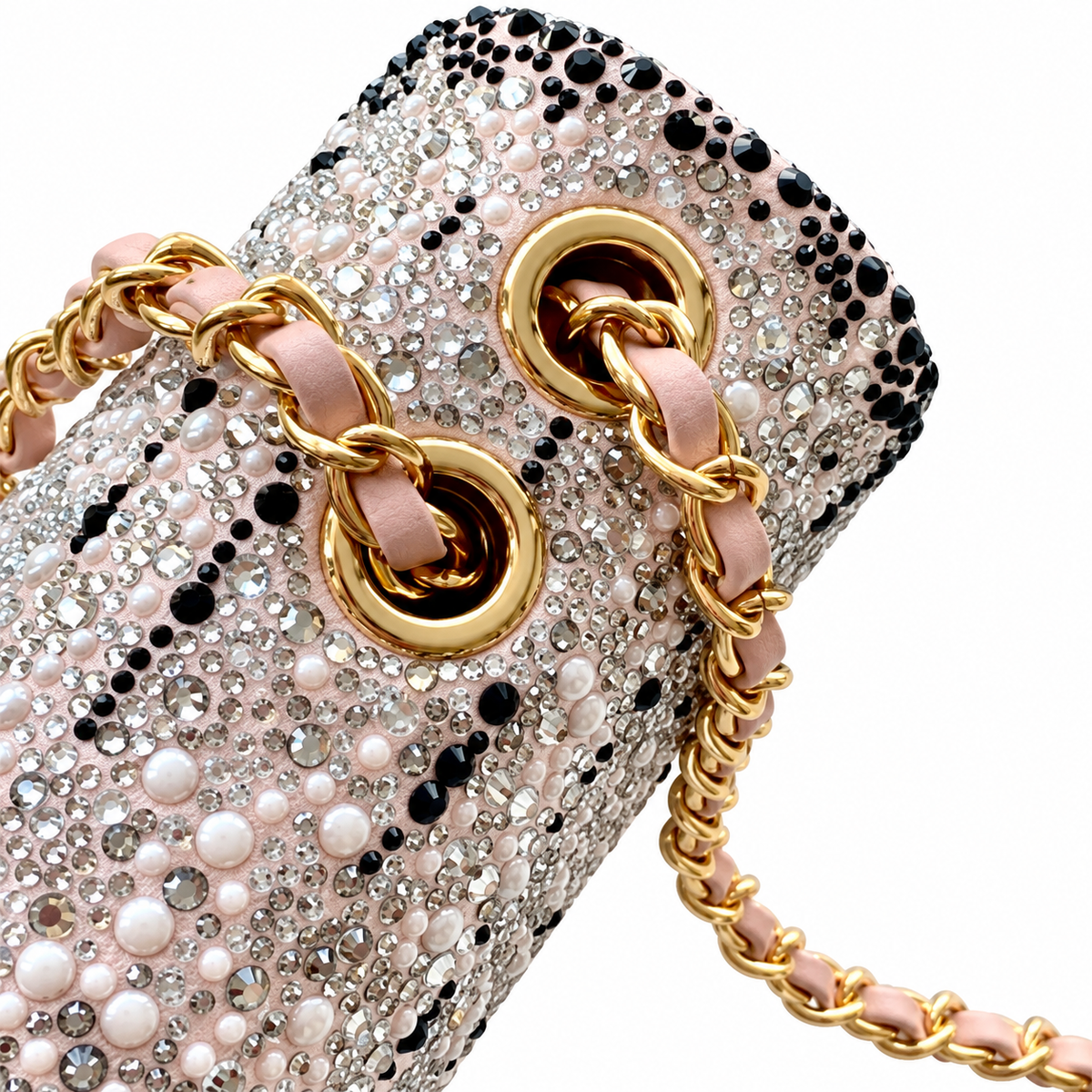 Chanel Pearl Crystal Quilted Classic Flap Bag