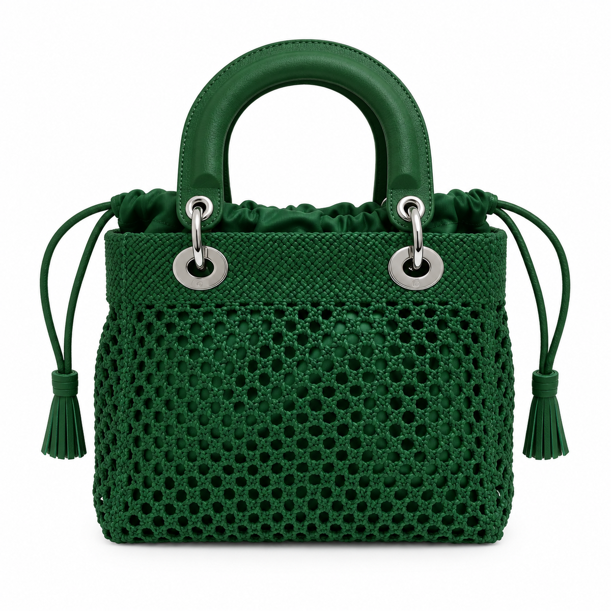 Lady Dior Medium Wicker Bag in Grass Green