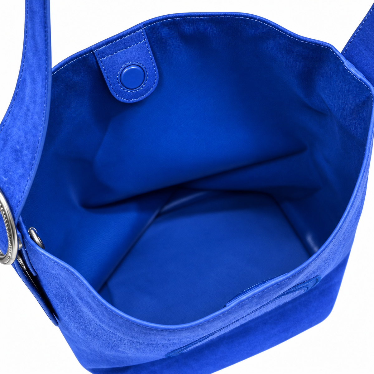 Dior Cannage Quilted Suede Large Hobo Shoulder Bag in Royal Blue