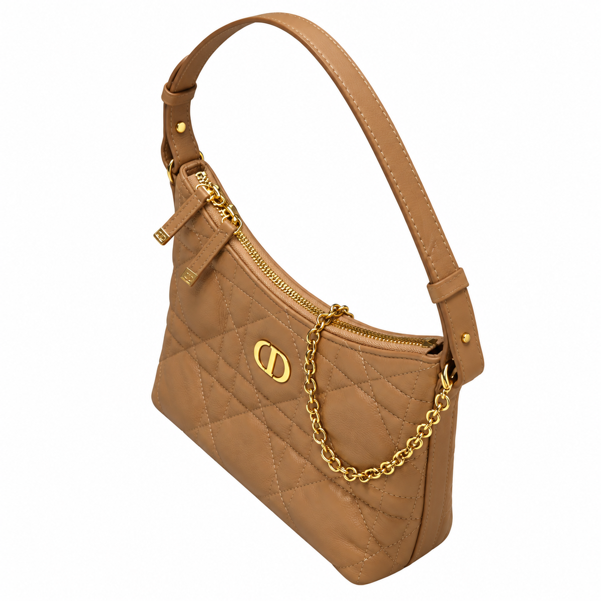 Dior Quilted Cannage Convertible Shoulder Bag with Top Handle