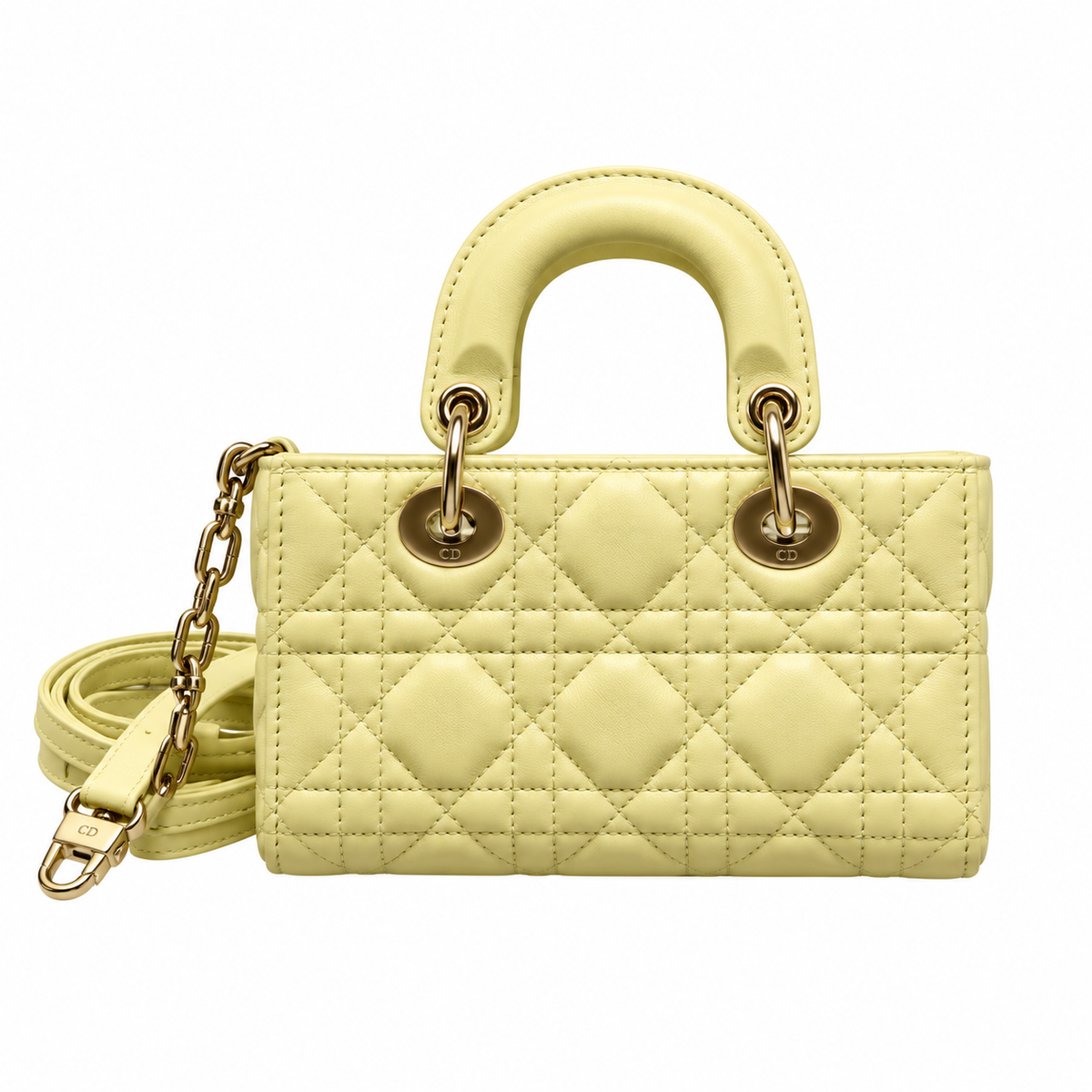 Dior Quilted Cannage Mini Box Bag with Removable Chain Strap