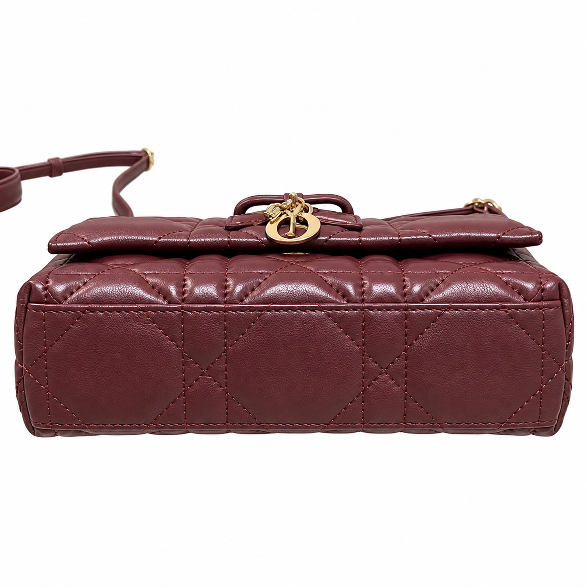 Dior Quilted Cannage Convertible Crossbody Bag with Top Handle