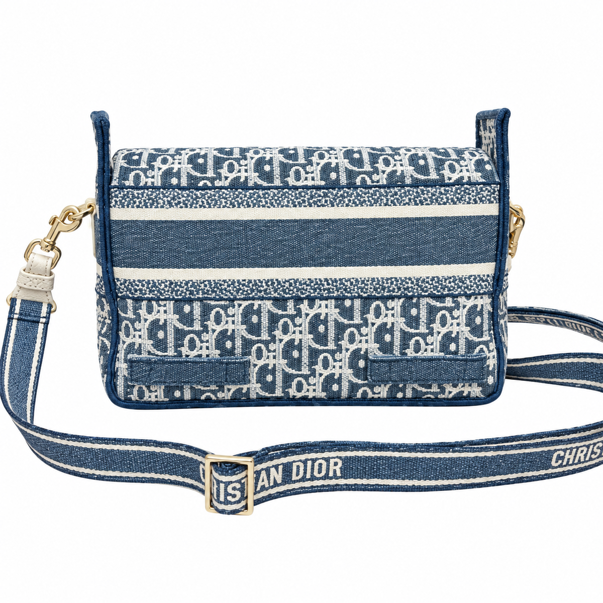 Dior Hit the Road Bag in Blue Oblique Jacquard with Christian Dior Paris Logo