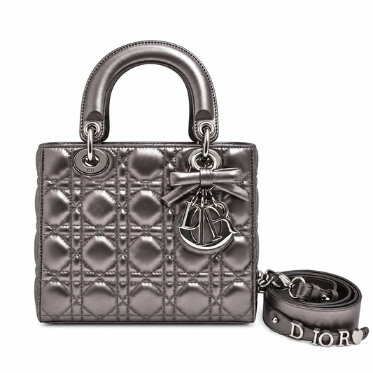 Dior Quilted Cannage Slim Chain Shoulder Bag with Adjustable Strap
