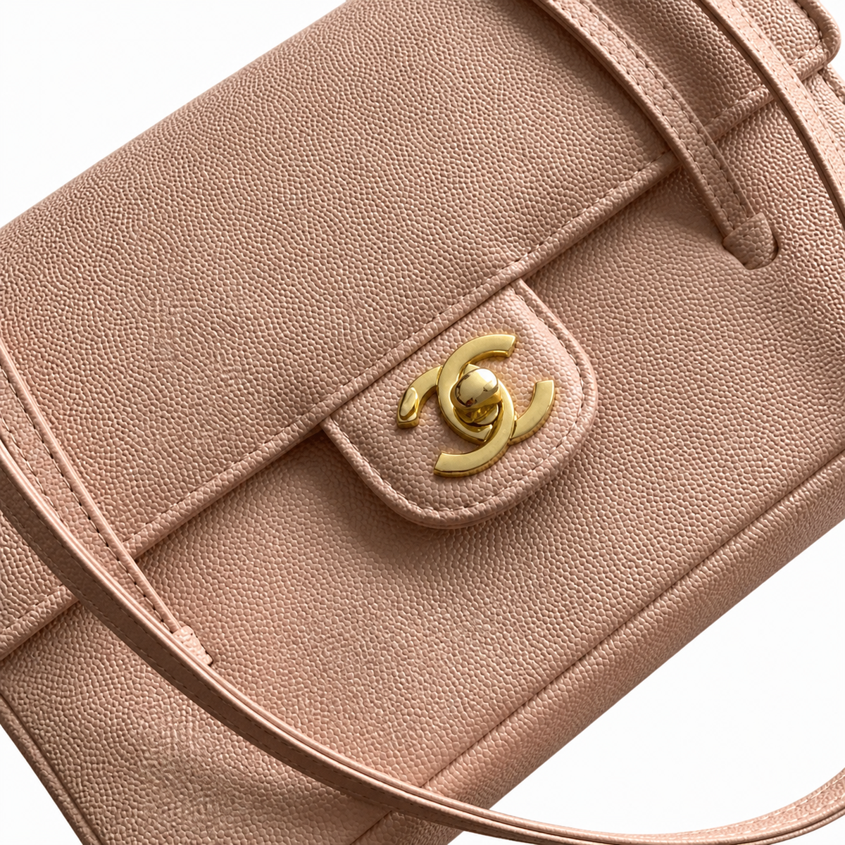 Chanel Pink Textured Flap Shoulder Bag