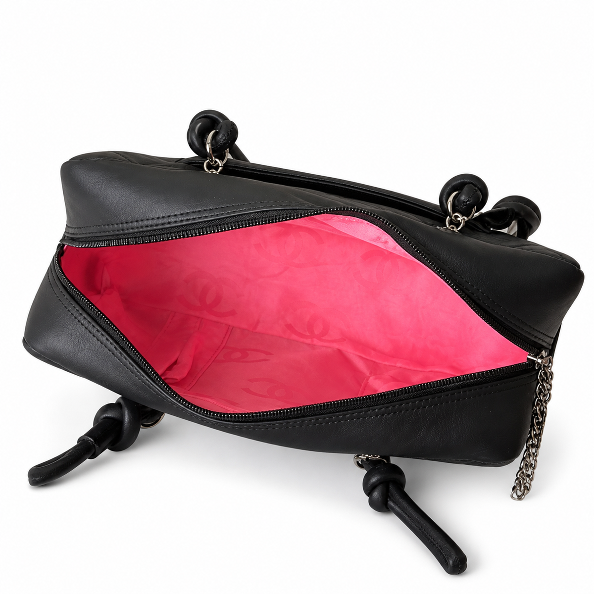 Chanel Black Quilted Bowler Bag
