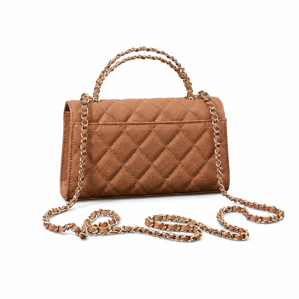 Chanel Quilted Leather Chain Flap Bag