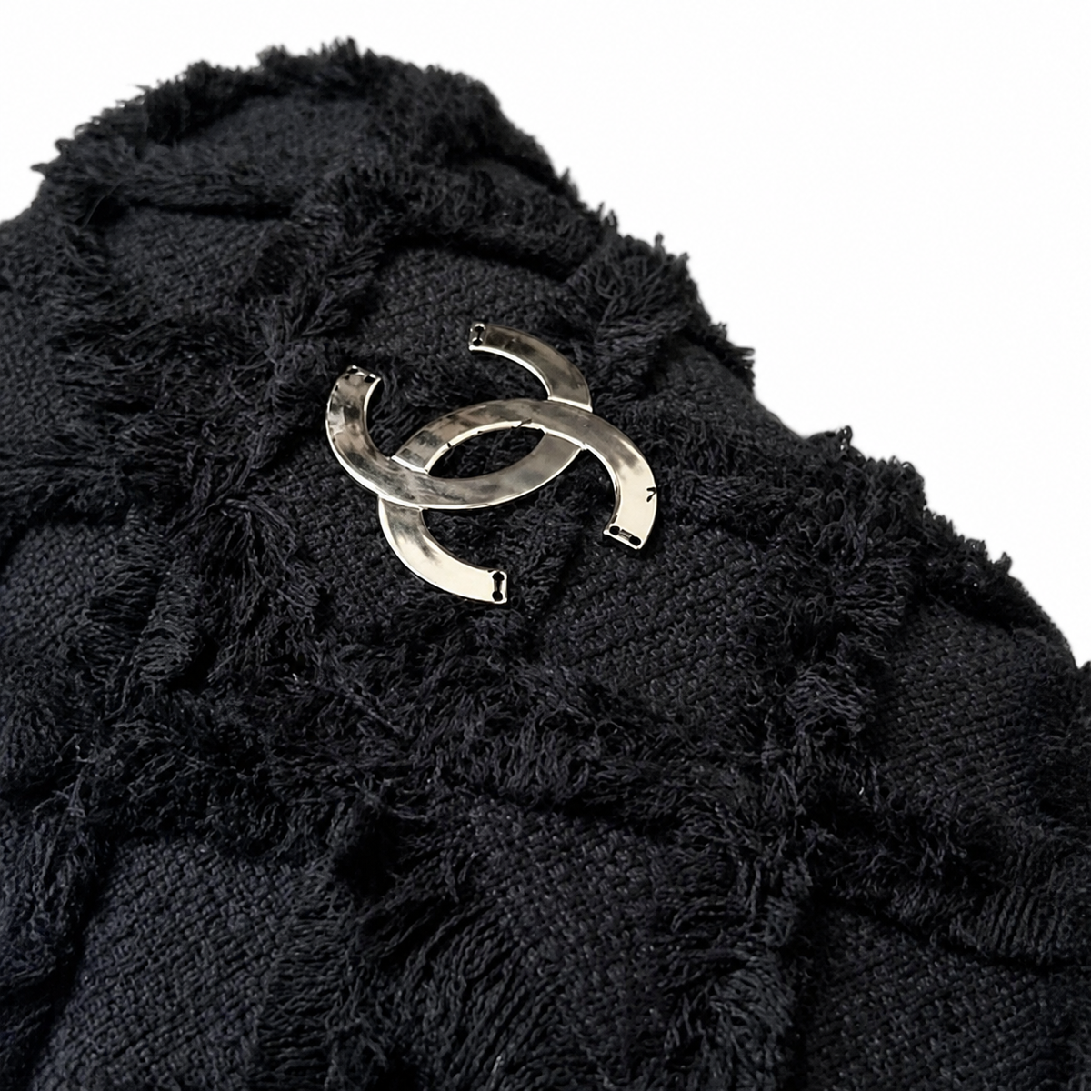 Chanel Black Fringed Flap Shoulder Bag