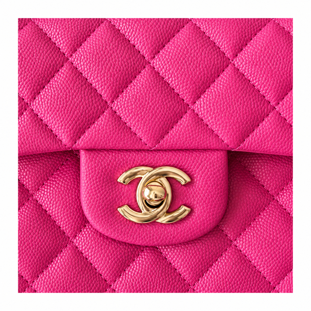 Chanel Fuchsia Caviar Quilted Mini Classic Flap Bag