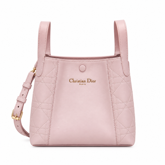 Dior Toujours Small Tote Bag in Blush Pink with Christian Dior Logo