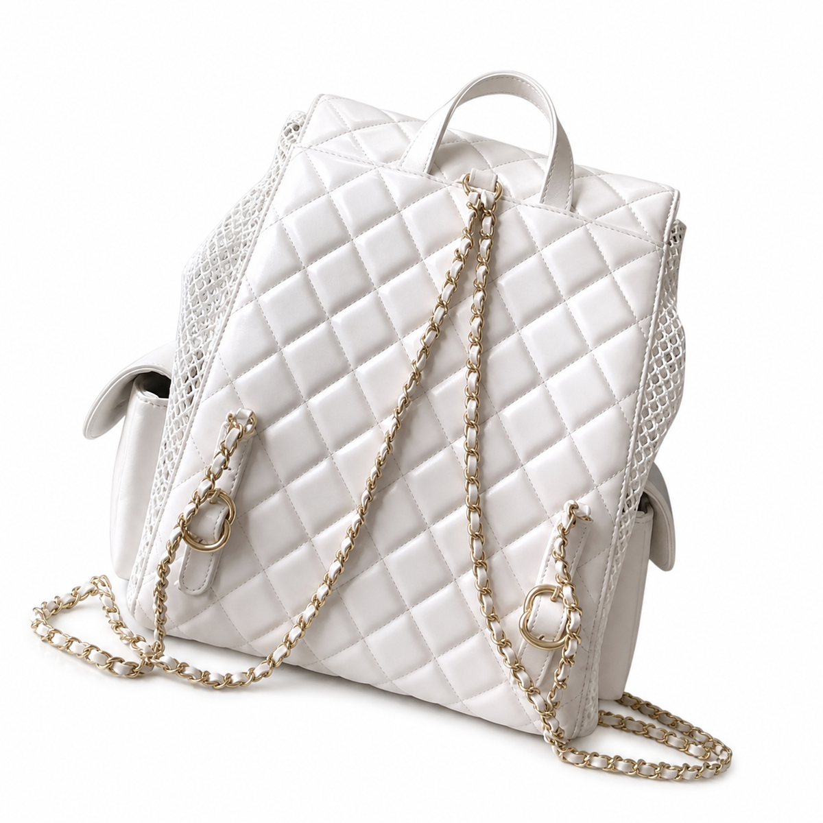 Chanel Quilted Backpack with Adjustable Chain Straps