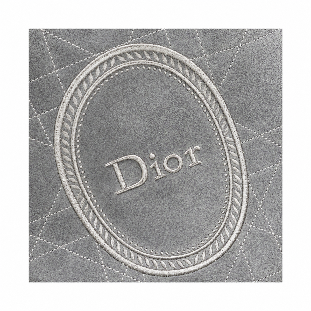 Dior Cannage Large Belt Bag with Pouch in Grey Mixed Materials