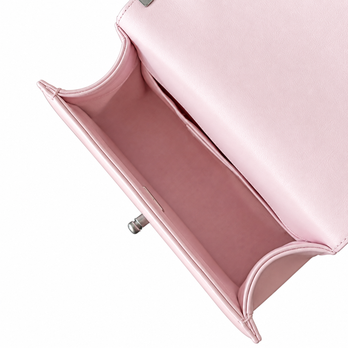 Chanel Pink Quilted Lambskin Boy Bag Silver Hardware