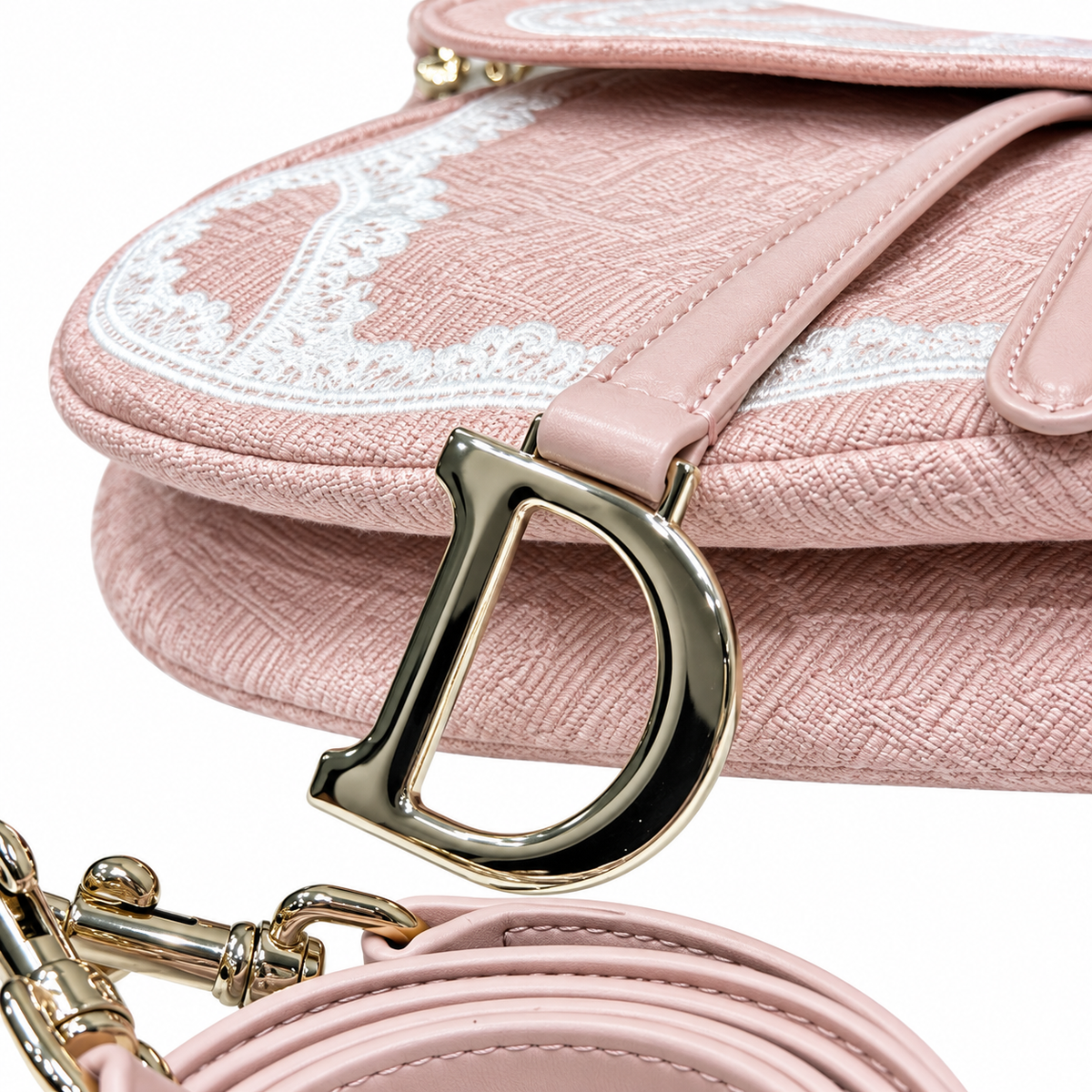 Dior Quilted Cannage Flap Shoulder Bag with Adjustable Strap