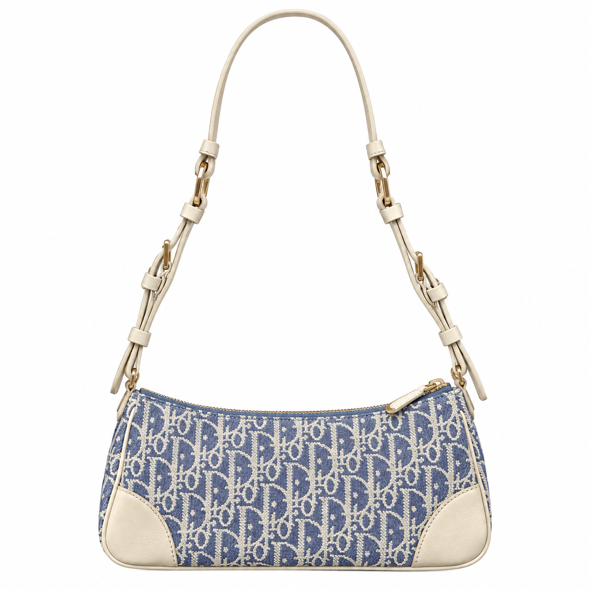 Dior 30 Montaigne Oblique Jacquard Zip Pochette with Adjustable Strap
