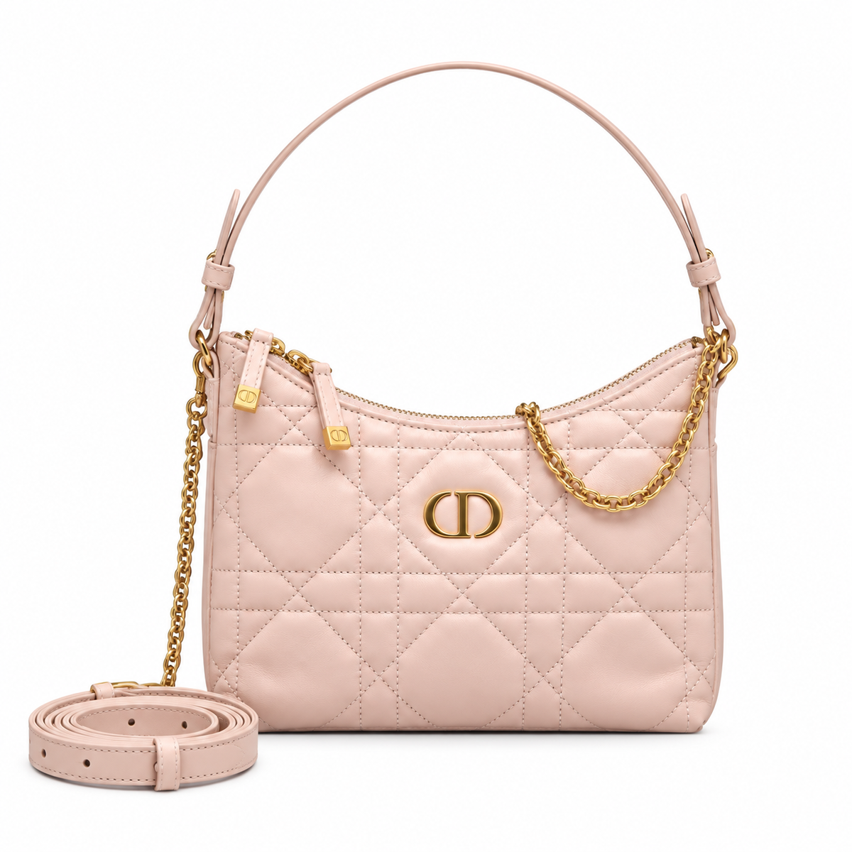Dior Quilted Cannage Convertible Shoulder Bag with Top Handle