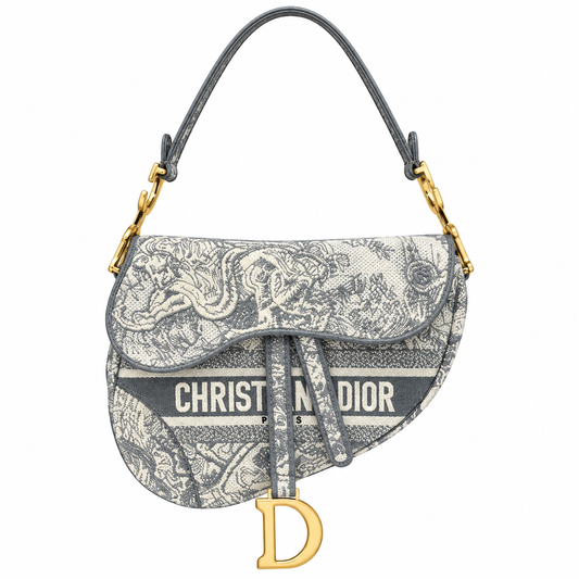 Dior Quilted Cannage Flap Shoulder Bag with Adjustable Strap