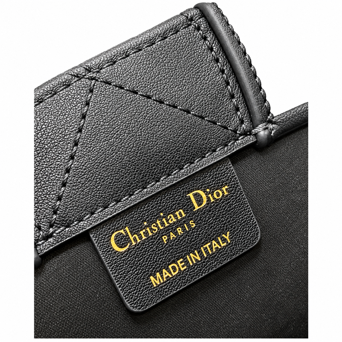 Dior Lady D-Joy Bag in Black Cannage Leather with Gold CD Charm