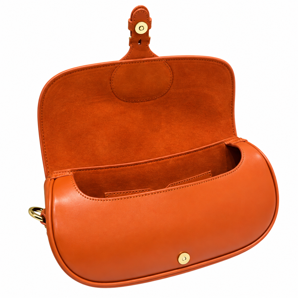 Dior Orange Leather Bobby Flap Bag