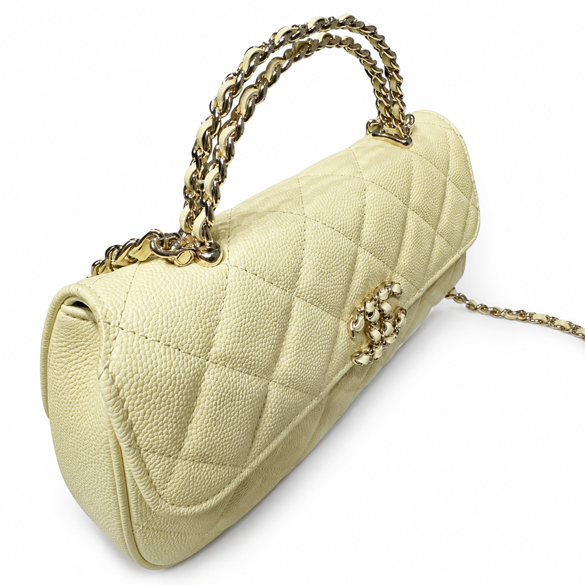 Chanel Quilted Chain Flap Clutch Bag
