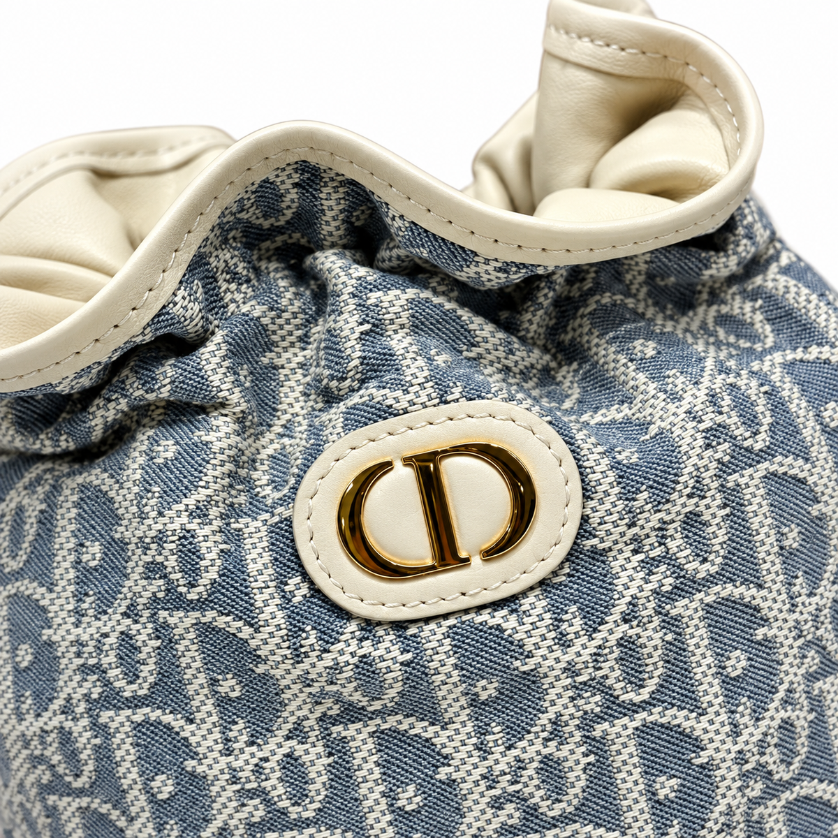 Dior Mini Oblique Jacquard Drawstring Bucket Bag