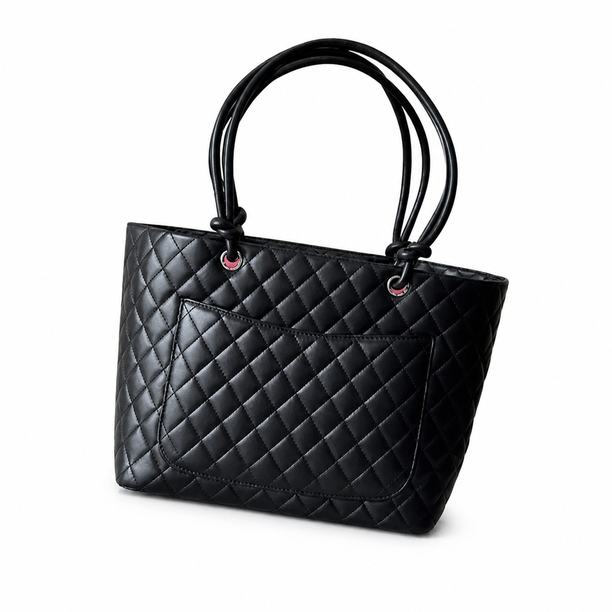 Chanel Black Quilted Tote with Tonal CC