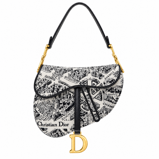 Dior Quilted Cannage Flap Shoulder Bag with Adjustable Strap