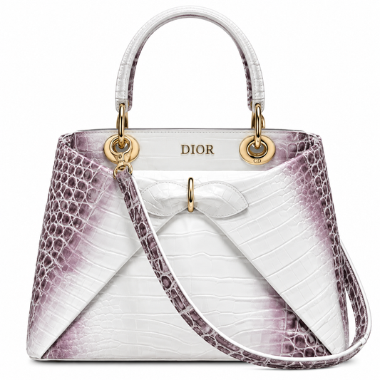 Dior Ombre Croc-Embossed Tote Bag