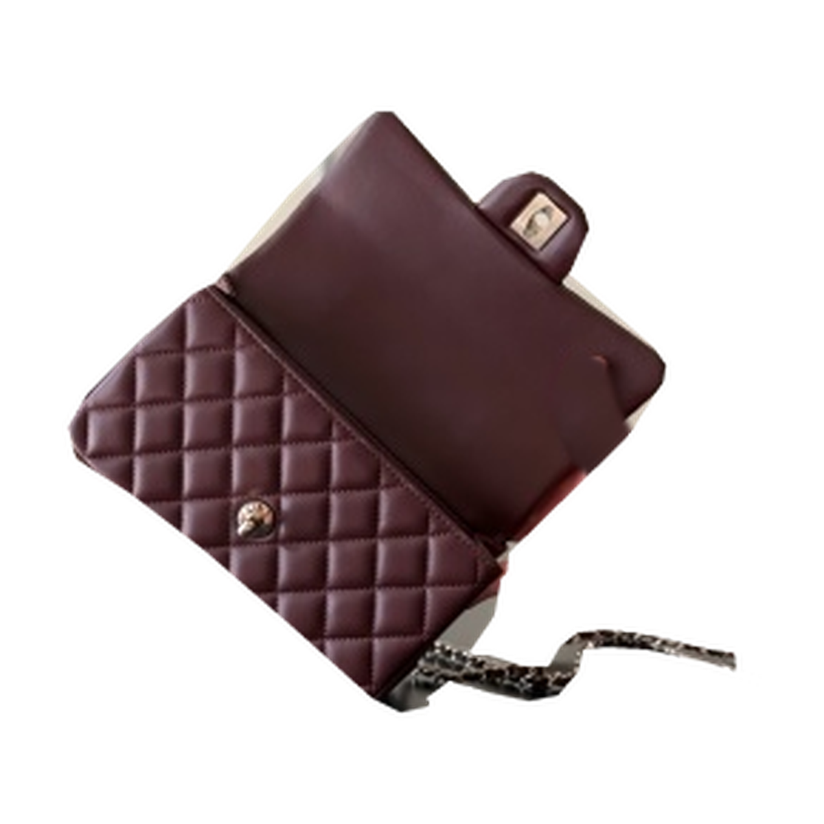 Chanel Burgundy Quilted Lambskin Small Classic Flap Bag