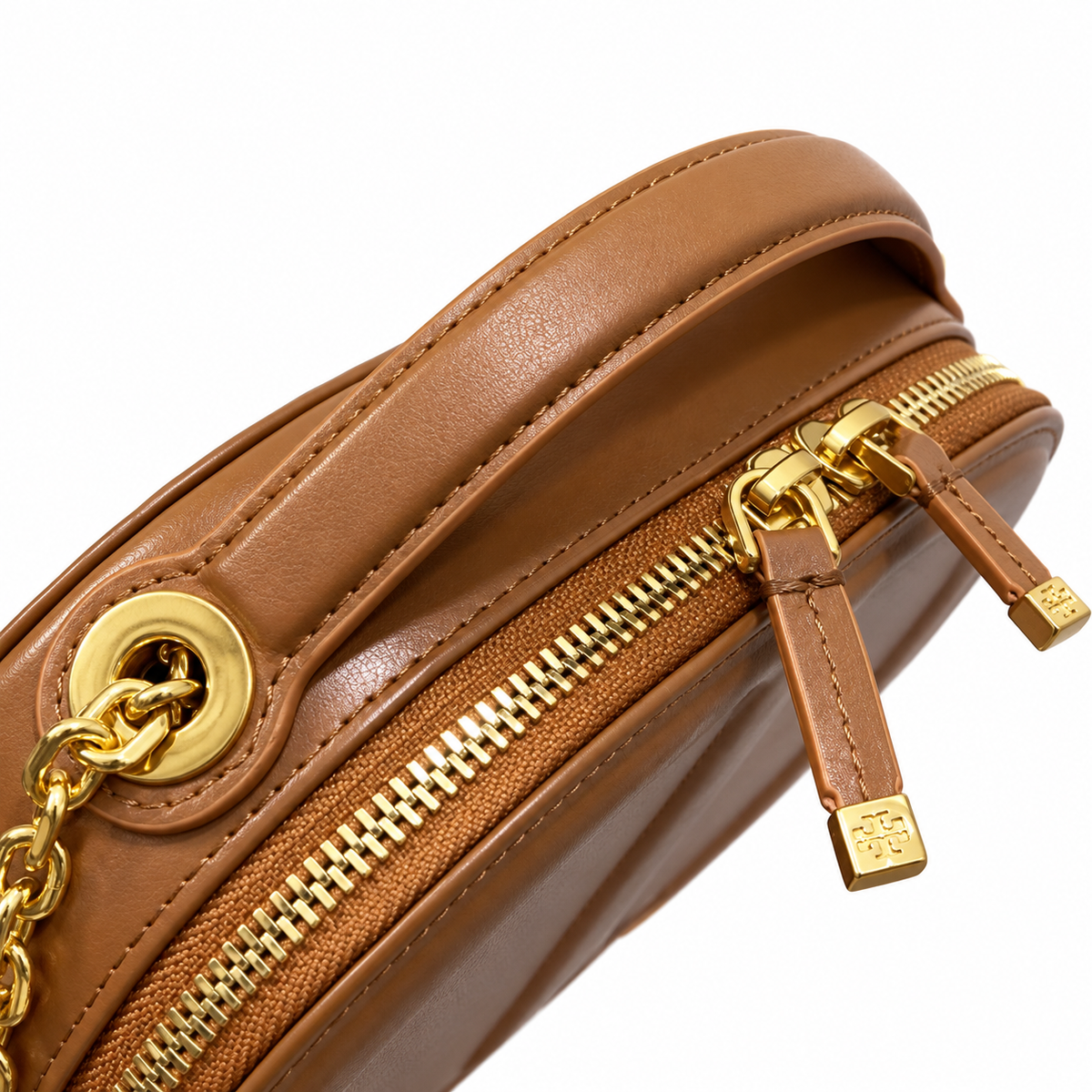 Dior Tan Oval CD Embossed Chain Bag