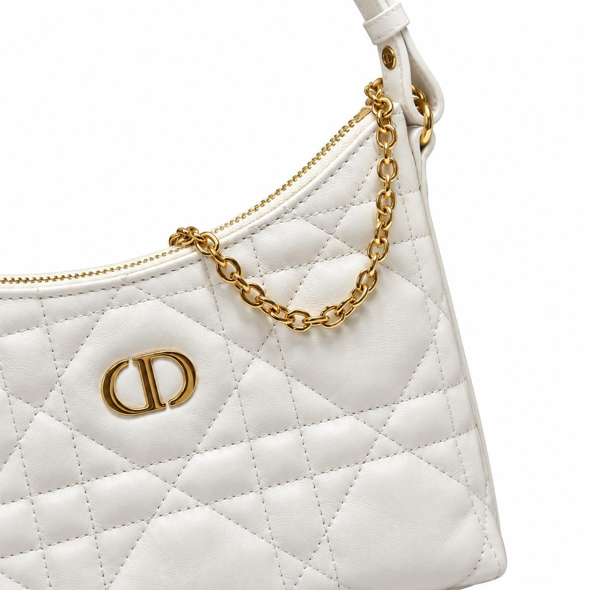 Dior Quilted Cannage Convertible Shoulder Bag with Top Handle