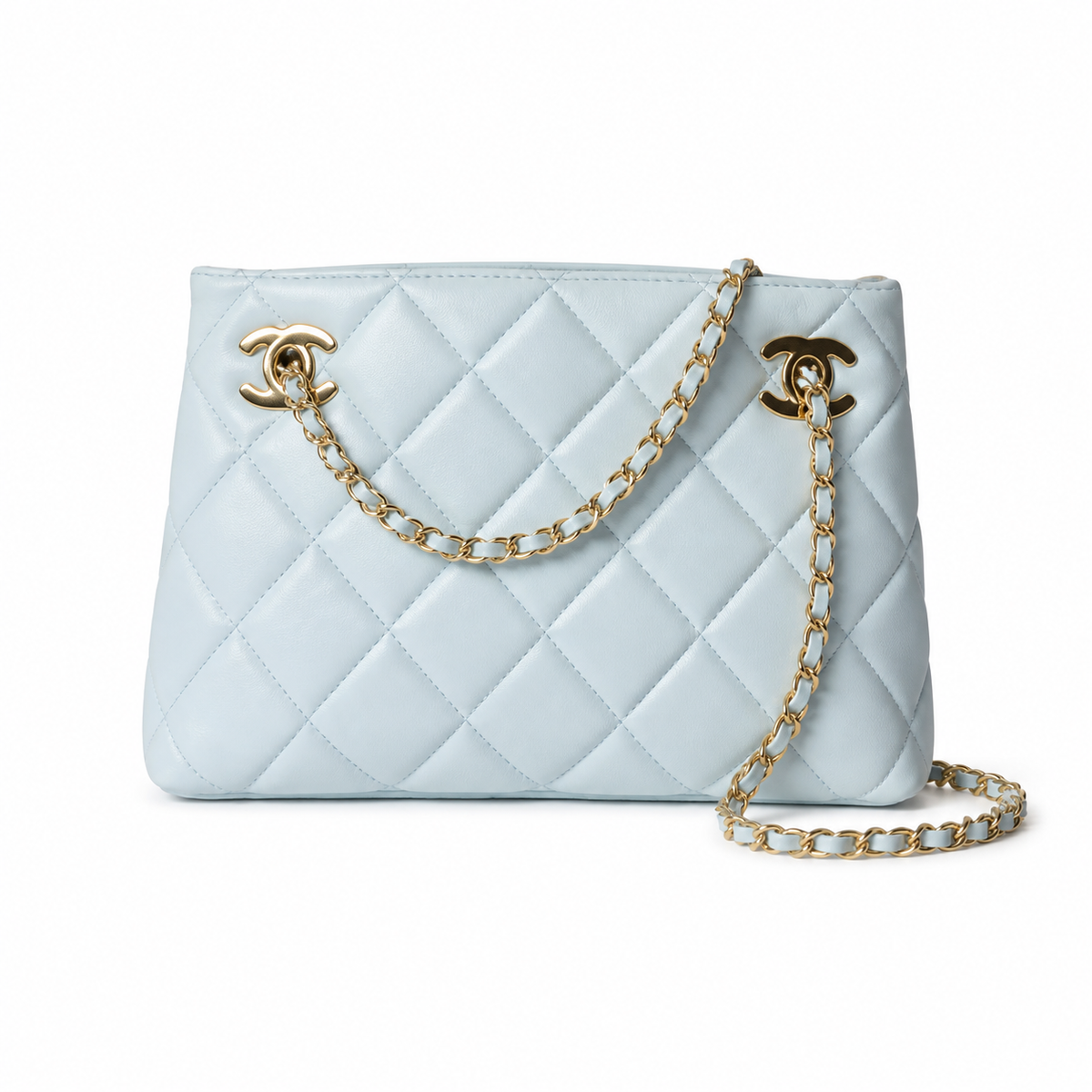 Chanel Light Blue Quilted Shoulder Bag