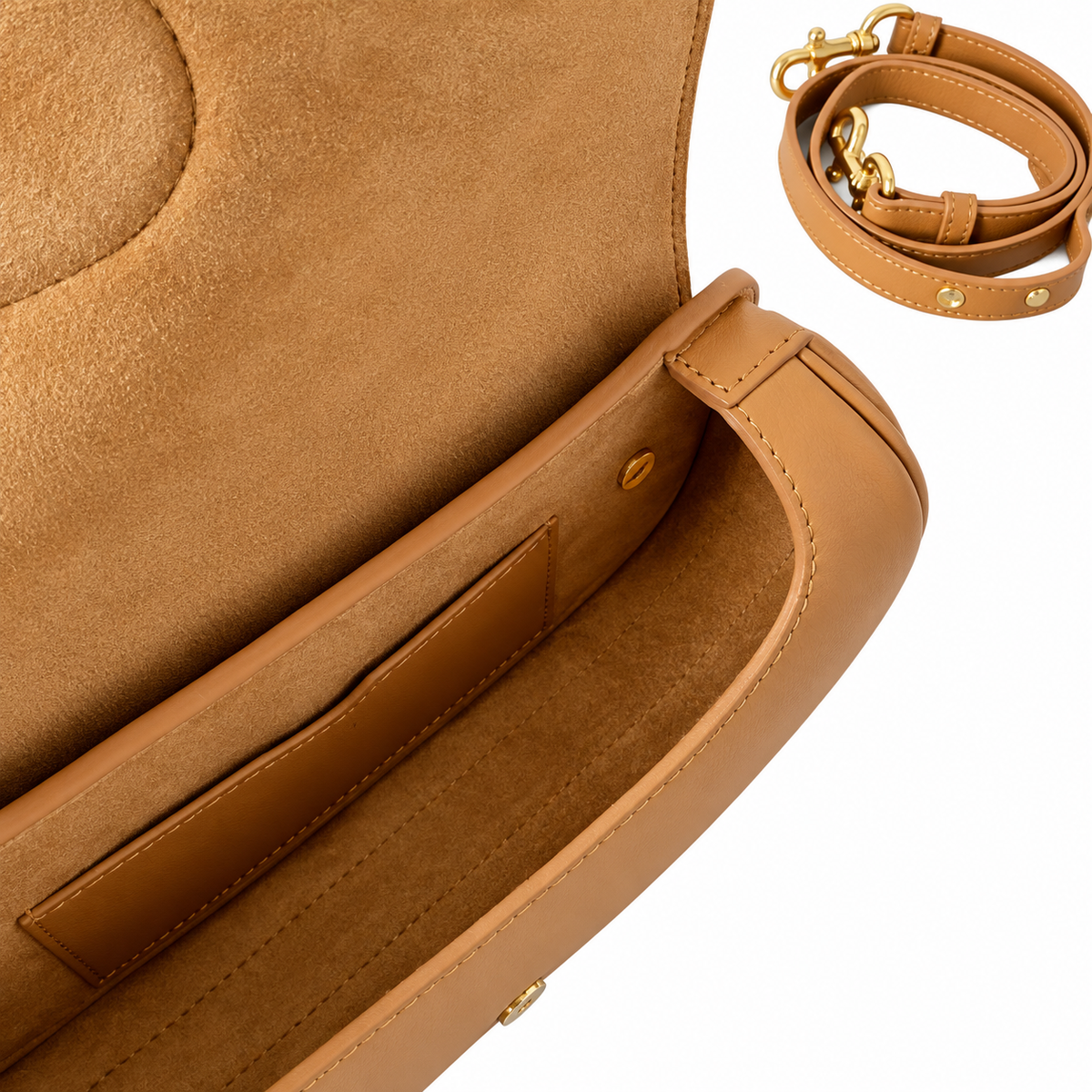 Dior Tan Leather Flap Saddle Bag