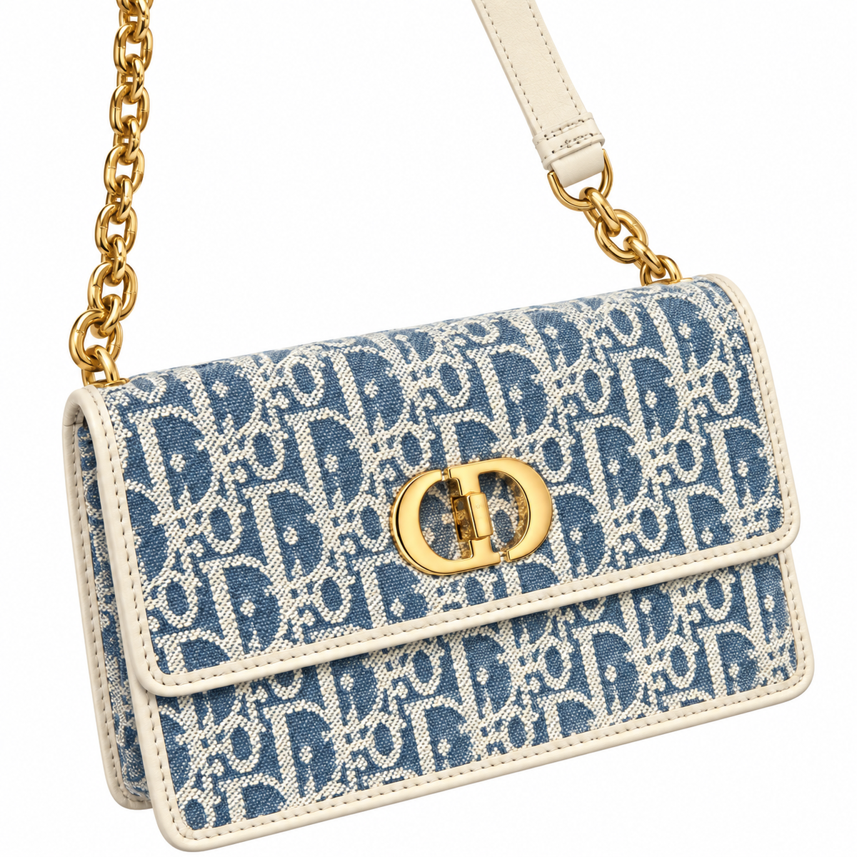Dior Quilted Cannage Mini Flap Shoulder Bag with Adjustable Strap