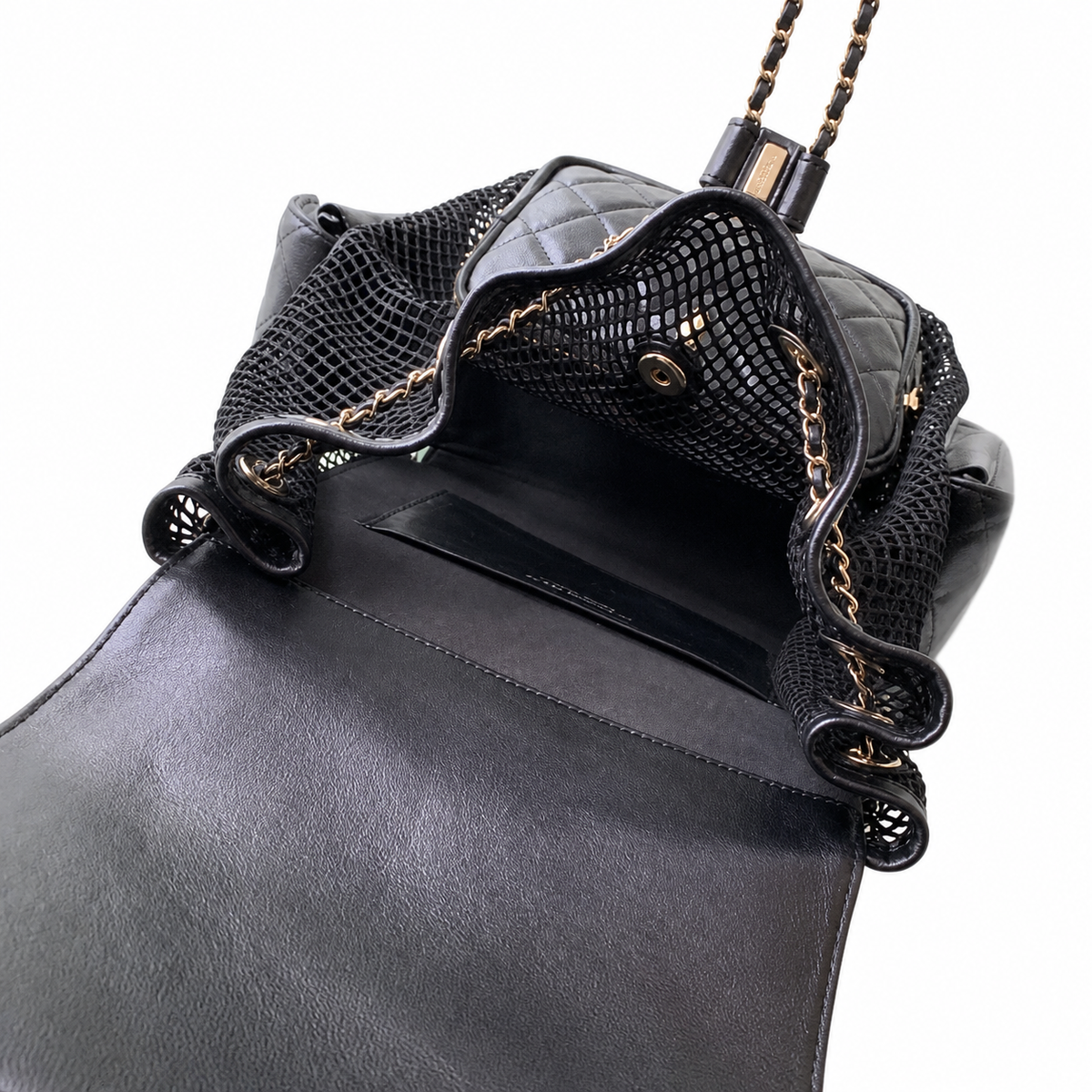 Chanel Quilted Backpack with Adjustable Chain Straps