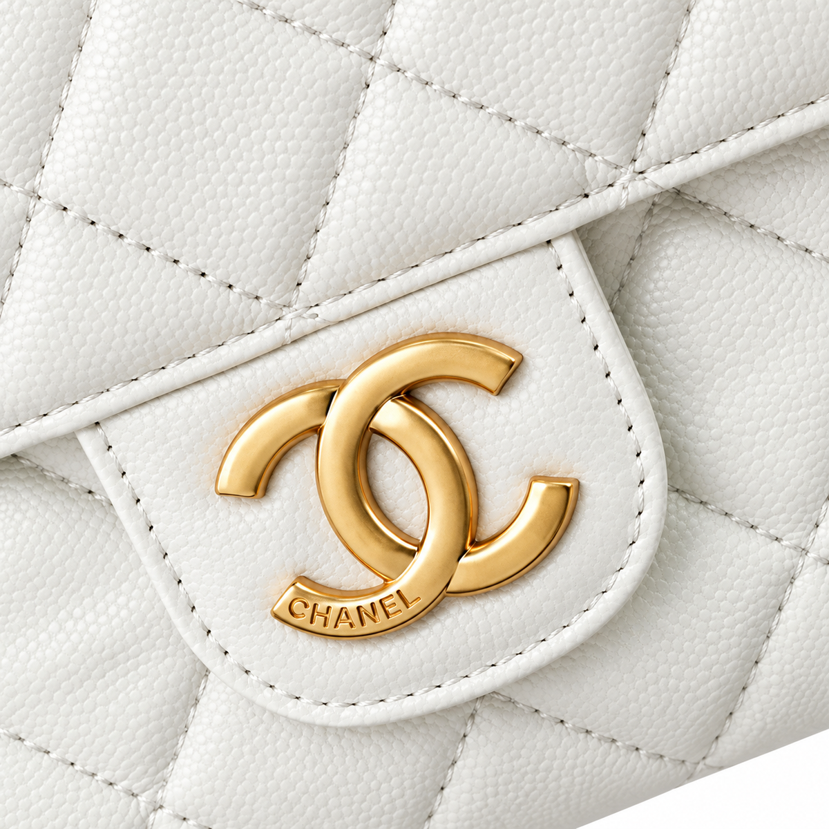 Chanel White Quilted Lambskin No.5 Hobo Bag with Chain