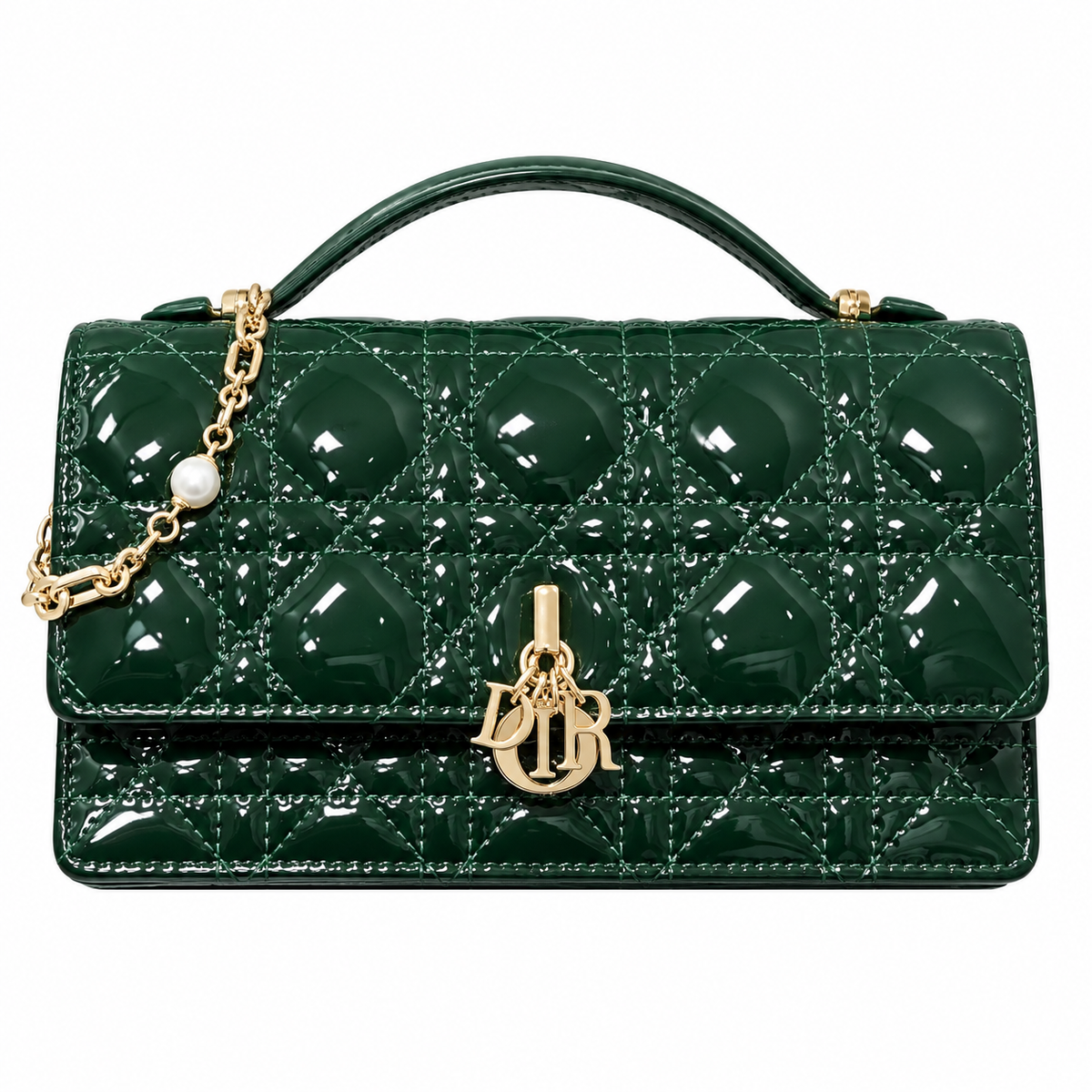 Dior Quilted Cannage Slim Crossbody Bag with Adjustable Chain Strap