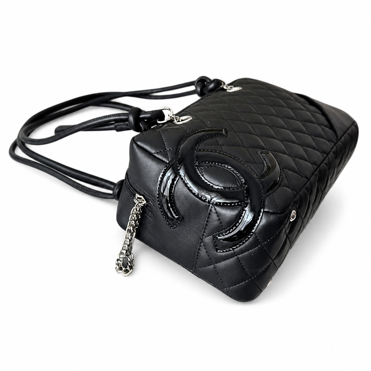 Chanel Black Quilted Bowler Bag