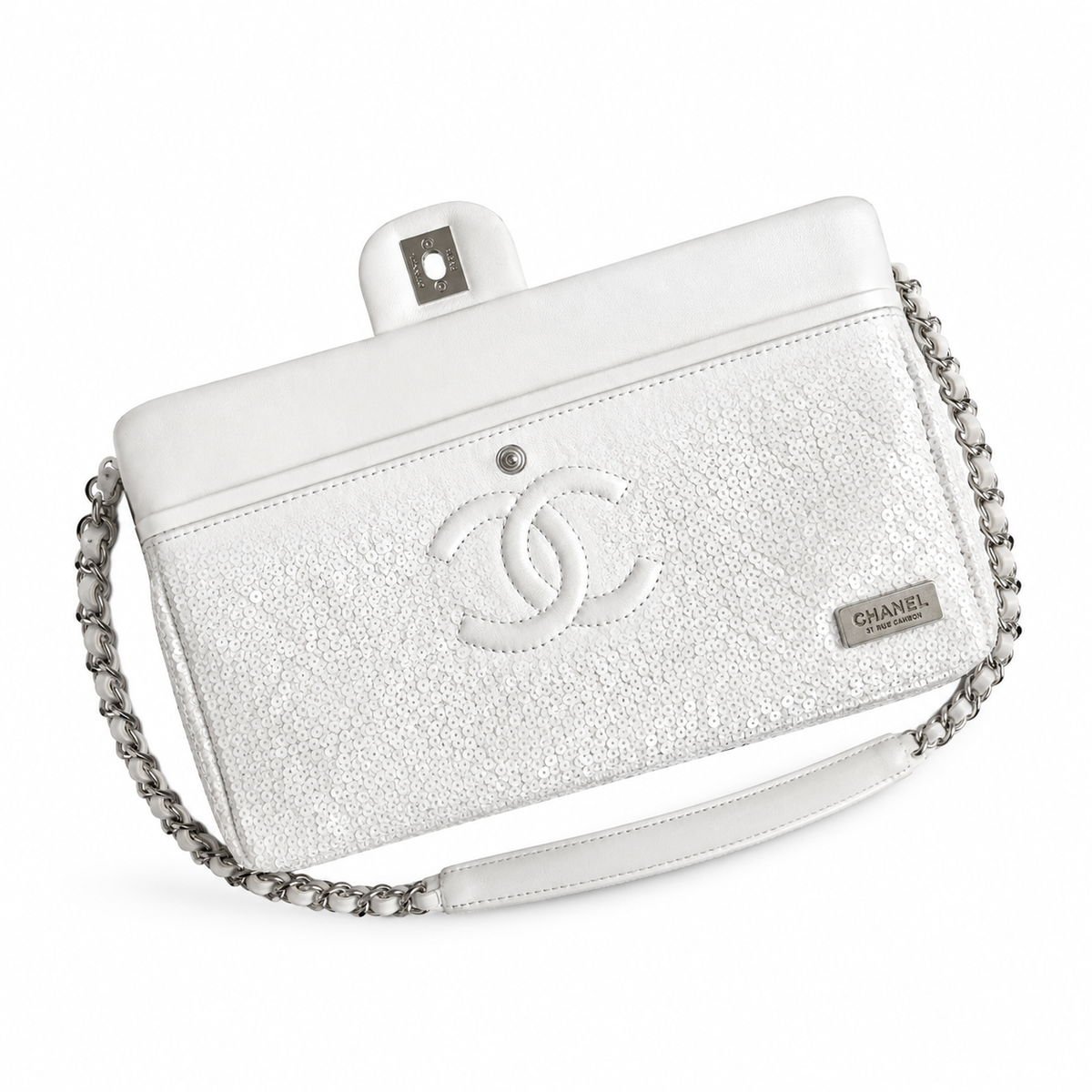 Chanel Quilted Leather Chain Flap Bag
