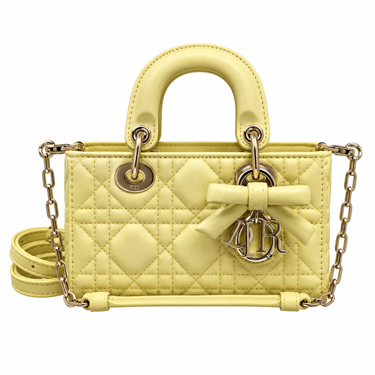 Dior Quilted Cannage Mini Box Bag with Removable Chain Strap