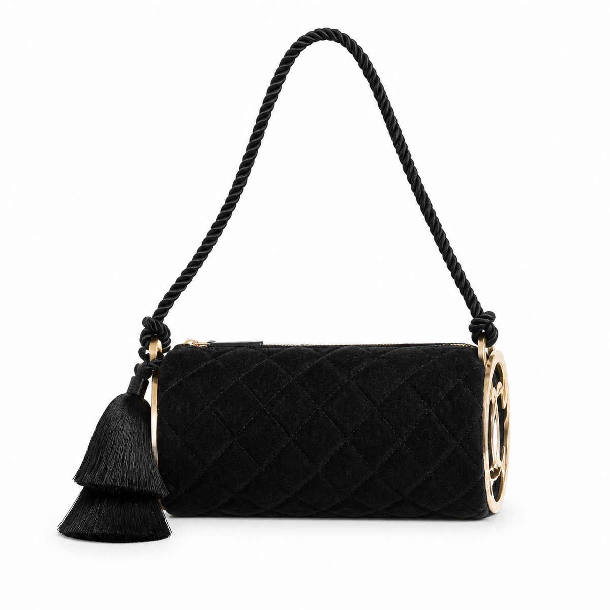 Chanel Black Quilted Cylinder Shoulder Bag