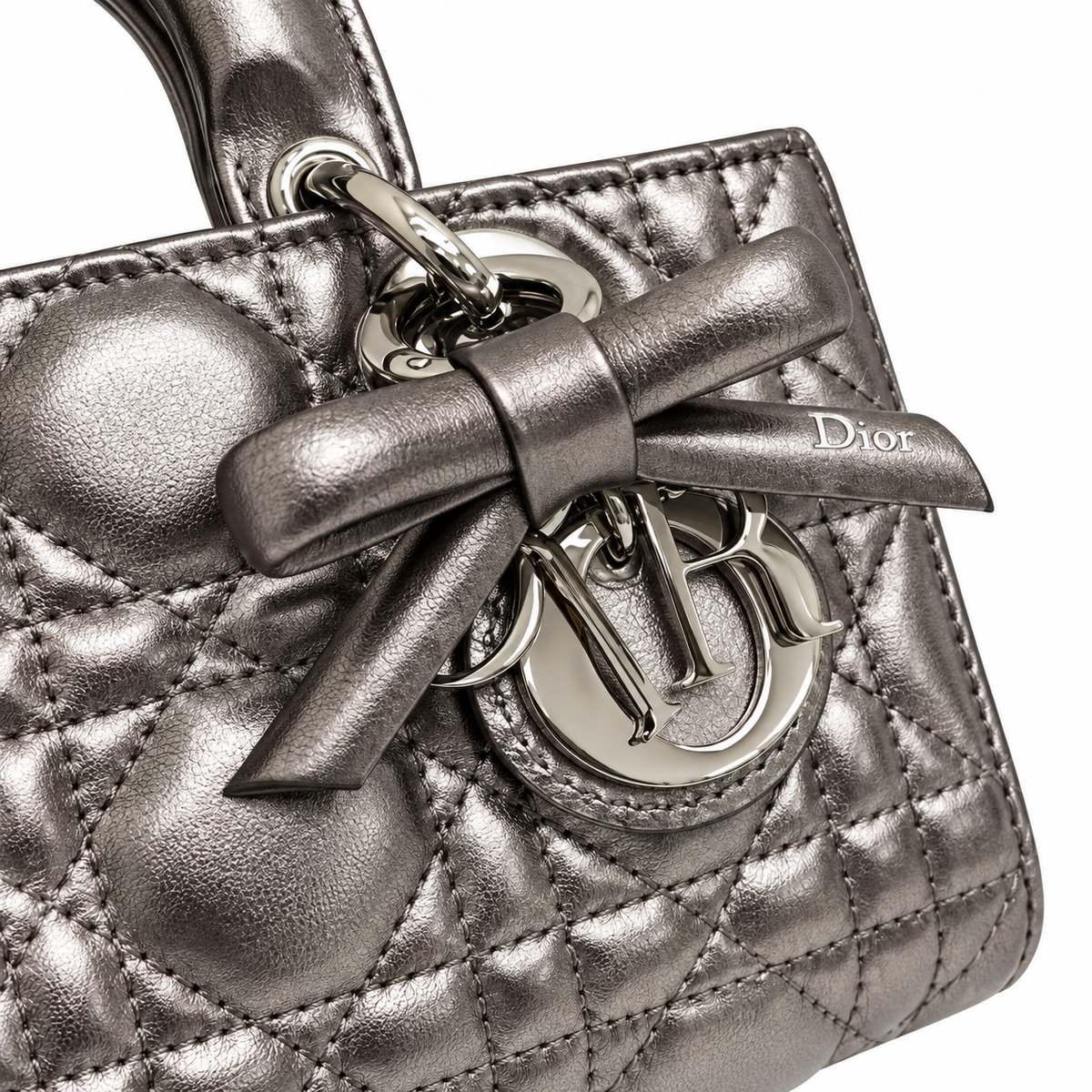 Dior Quilted Cannage Top Handle Bag with Removable Strap