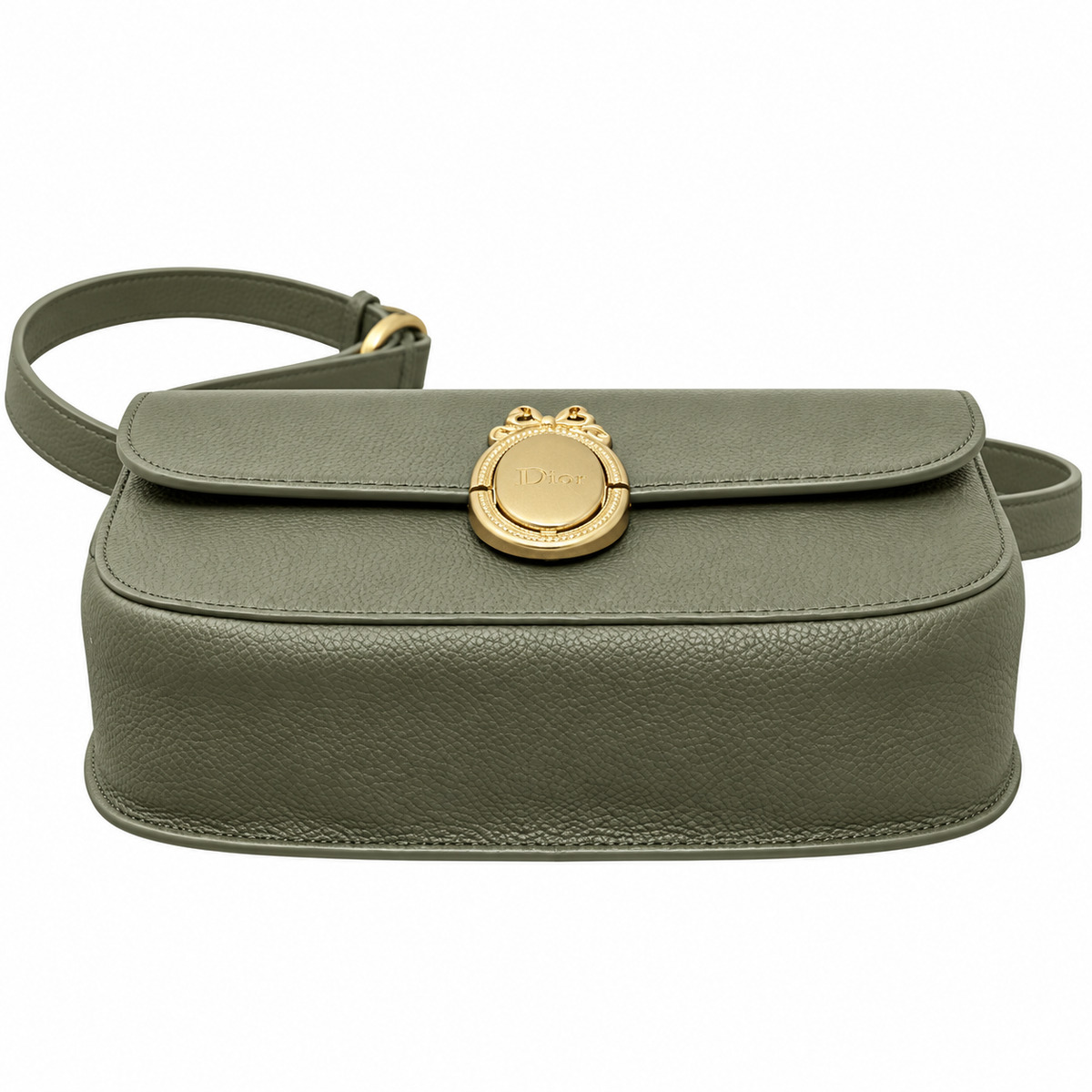 Dior 30 Montaigne Flap Crossbody Bag in Sage Green with Adjustable Strap
